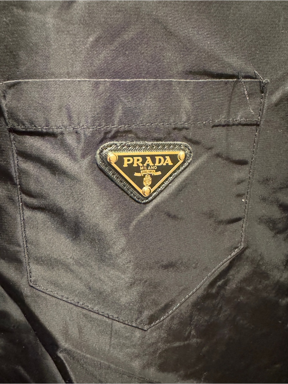 Prada Men's Short Sleeve Button-Up Shirt in black - Picture 3 of 4